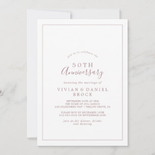 Invitation Mini-Rose Gold 50e anniversaire Mariage