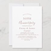 Invitation Mini-Rose Gold 50e anniversaire Mariage (Devant)