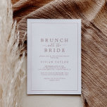Invitation Mini Rose Gold Brunch with Bride Bridal Shower<br><div class="desc">This rose gold brunch brunch with the bridal shower is parfaite pour un simple shower. The romantic design feclassic gold and white typographiy paired with a rustic yet elegant calligraphy with vintage hand lettered. Customizable in any color. Keep the design simple and elegant, as is, or personalize it by adding...</div>