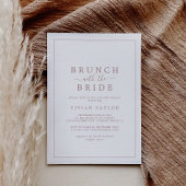 Invitation Mini Rose Gold Brunch with Bride Bridal Shower