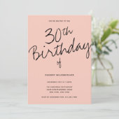 Invitation Mini-rose noir 30e anniversaire (Debout devant)
