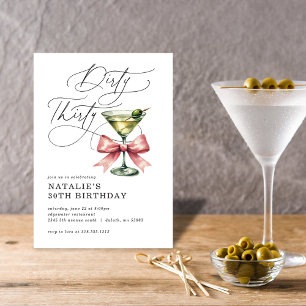 Invitation Mini-Sale Trente Martini Rose Bow Anniversaire