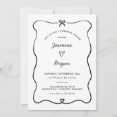 Invitation Mini Script mignon Dîner de répétition Coeur (Devant)