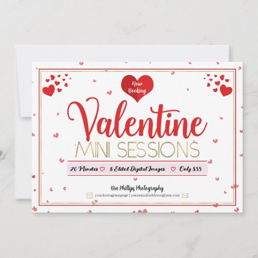 Invitation Mini-séances photo de la Saint-Valentin Flyer Mini (Devant)