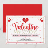 Invitation Mini-séances photo de la Saint-Valentin Flyer Mini (Devant / Derrière)