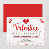 Invitation Mini-séances photo de la Saint-Valentin Flyer Mini (Devant / Derrière)