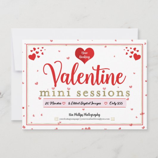 Invitation Mini-séances photo de la Saint-Valentin Flyer Mini (Devant)