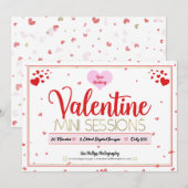 Invitation Mini-séances photo de la Saint-Valentin Flyer Mini (Devant / Derrière)