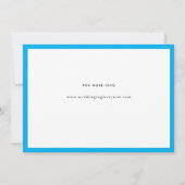 Invitation Mini-Siècle Rétro Cyan Couples Douche (Dos)