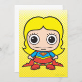 Invitation Mini Supergirl (Devant / Derrière)