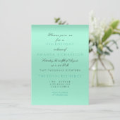 Invitation Mini Tiffany Mint Green Fête des mariées Anniversa (Debout devant)
