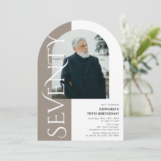 Invitation Miniature 70e anniversaire (Debout devant)