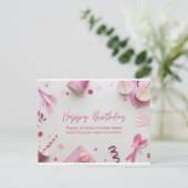 Invitation miniature de la carte d'anniversaire  (Debout devant)