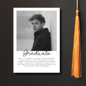 Invitation Miniature de la fête de graduation photo Tassel no