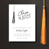 Invitation Miniature de la fête de graduation photo Tassel no