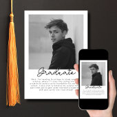 Invitation Miniature de la fête de graduation photo Tassel no