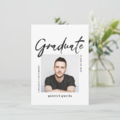 Invitation Miniature de script photo College Graduate Party (Debout devant)