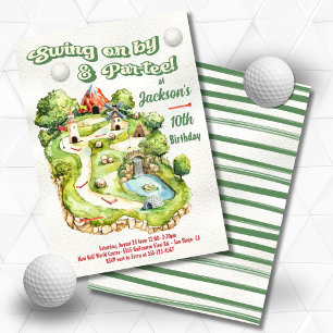 Invitation Miniature Mini Golf Anniversaire