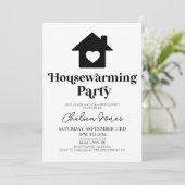 Invitation Miniature minimaliste minimaliste simple Fête de c (Debout devant)