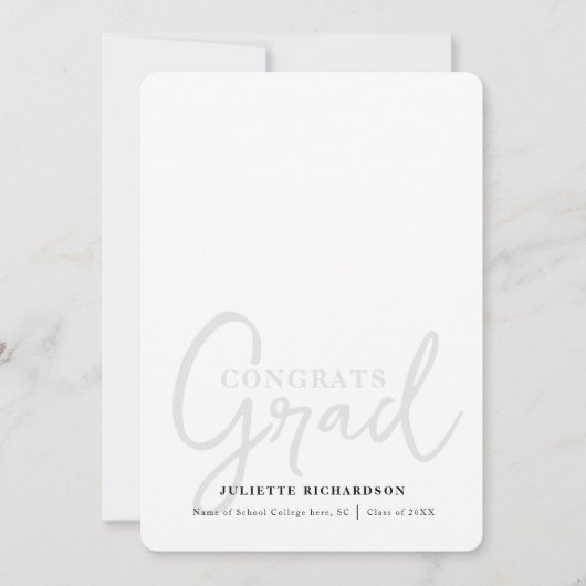 Invitation Miniature moderne Black White Photo Party (Devant)