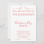 Invitation Miniature moderne de la Saint Valentin (Devant)