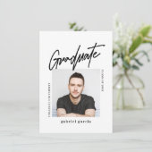 Invitation Miniature moderne de script photo (Debout devant)