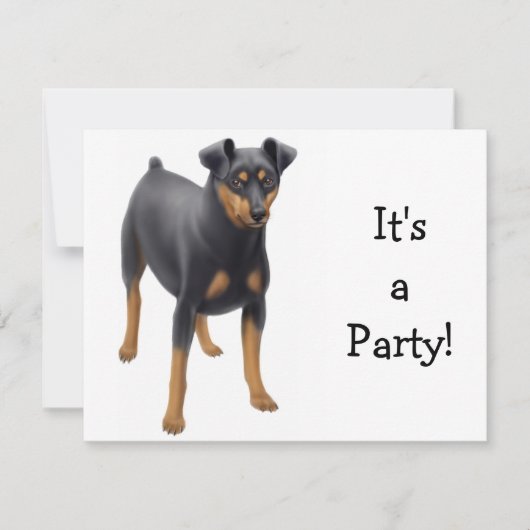 Invitation Miniature Pinscher (Devant)