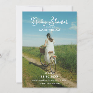 Invitation Miniature Romance esthétique Photo douche nuptiale