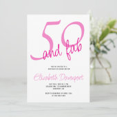 Invitation Minimal 50 et Fab Rose Anniversaire (Debout devant)