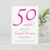 Invitation Minimal 50 et Fab Rose Anniversaire (Debout devant)