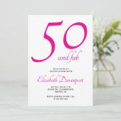 Invitation Minimal 50 et Fab Rose Anniversaire (Debout devant)