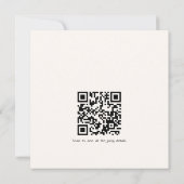 Invitation Minimal amusant Floral Moderne Dusty Bleu et Buff (Dos)