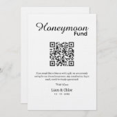 Invitation Minimal and Chic | Black and White QR Code Wedding (Devant / Derrière)
