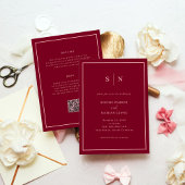Invitation Minimal and Chic Burgundy | All in One Wedding
