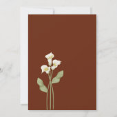 Invitation Minimal Art Nouveau Gold Arch Lily Rust Wedding (Dos)