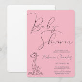 Invitation Minimal Baby Shower (Devant / Derrière)