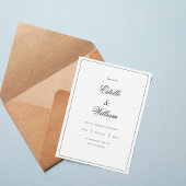 Invitation Minimal Black & White Wedding Design