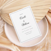 Invitation Minimal Black & White Wedding Design