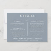 Invitation Minimal Blue & White mariage Détails (Devant)