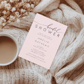 Invitation Minimal Blush Pink Bridal Shower