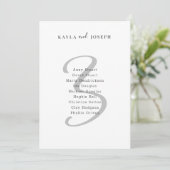 Invitation Minimal Bold Elegant Wedding Table Number 3 (Debout devant)