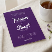 Invitation Minimal bold plum Wedding Website QR Code
