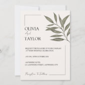 Invitation Minimal Botanical Elegance (Devant)