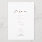Invitation Minimal Bridal Shower Menu & Thank You Card (Devant)