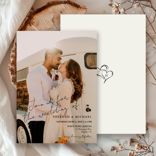 Invitation Minimal Casual Wedding Photo | Modern Script