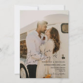 Invitation Minimal Casual Wedding Photo | Modern Script (Devant)