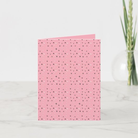 Invitation Minimal Cat Faces Pattern on Pink – Cute Pastel (Devant)