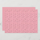 Invitation Minimal Cat Faces Pattern on Pink – Cute Pastel  (Devant / Derrière)