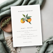 Invitation Minimal Chic Orange Boho Botanical Wedd