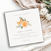 Invitation Minimal Chic Orange Boho Botanical Wedd